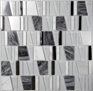 MOSAIQUE ASI GRIS TRAME 30/30 30x31,5x0,8cm 1M2/BTE 11PCS/BTE